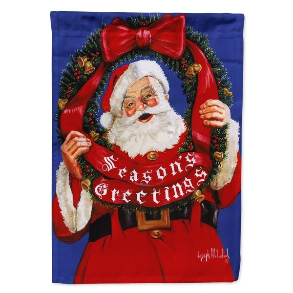 Carolines Treasures 11 x 0.01 x 15 in. Santa Claus Seasons Greetings Garden Flag PJH3031GF